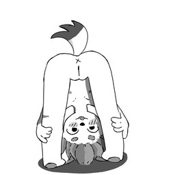 anthro anus black_eyes butt eyebrows female flat_chested genitals hands_on_legs loli nipples nude smile solo standing vulva young young_anthro young_female cyberloli emme_(cyberloli) canid canine canis domestic_dog mammal 1:1 hi_res monochrome sketch