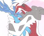 ambiguous_gender antlers duo female female/ambiguous feral heart_symbol horn hug simple_background unsigned white_background shikkoku_neko nintendo pokemon avian deer generation_6_pokemon legendary_pokemon mammal pokemon_(species) shiny_pokemon xerneas xerneas_(neutral_mode) yveltal