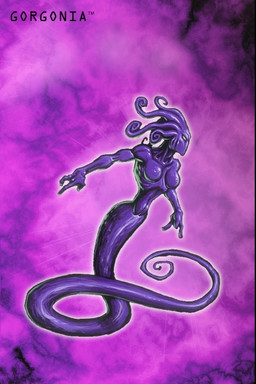 3_fingers abs abstract_background apode athletic athletic_female breasts female fingers legless mouthless nude pseudo_hair purple_body purple_skin serpentine small_waist solo tail tentacle_hair tentacles johan_egerkrans idol_fx imp_(video_game) gorgonia_(imp) aquatic draconcopode humanoid imp 2:3 official_art