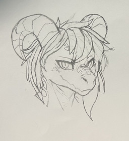 anthro hair male solo anonymous_artist fallout microsoft lance_gragg deathclaw scalie hi_res sketch