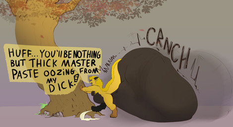 anthro anthro_pred bodily_fluids clenching_balls cum cum_vore death dialogue digestion duo fatal genital_fluids male male_pred male_prey onomatopoeia plant size_difference smaller_pred sound_effects text tree vore kahrugia_(artist) mythology nintendo pokemon dergun kahrugia dragon generation_2_pokemon legendary_pokemon lugia mythological_creature mythological_scalie pokemon_(species) scalie absurd_res hi_res