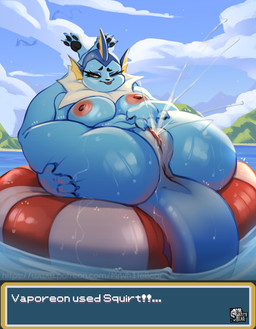 anthro anthrofied anus areola aroused beach bedroom_eyes big_areola big_breasts big_butt black_sclera blue_body bodily_fluids breasts butt claws clitoral clitoral_masturbation clitoris cloud crossed_legs dripping duo ear_fins ejaculation eyelashes feet female female_anthro fin finger_claws fingering fingers flexible from_front_position genital_fluids genitals half-closed_eyes hand_on_butt hand_on_vulva huge_butt landscape legs_behind_head legs_up long_eyelashes looking_at_genitalia looking_at_self looking_at_vulva looking_pleasured lying masturbation mountain mouth_closed narrowed_eyes nipples nude on_back one_eye_closed outside pawpads pokemorph pool_float pool_toy sand seaside seductive sex silhouette simple_background smile solo_focus spread_legs spreading sweat sweatdrop tail text thick_thighs toe_claws toes tongue tongue_out vaginal vaginal_fluids vaginal_fluids_on_butt vaginal_fluids_on_leg vaginal_fluids_on_tail vaginal_fluids_on_vulva vaginal_masturbation vaginal_squirting vulva water wet wide_hips mrwhitebear nintendo pokemon eeveelution fish generation_1_pokemon generation_3_pokemon legendary_pokemon mammal marine pokemon_(species) rayquaza vaporeon 2025 absurd_res digital_media_(artwork) hi_res url