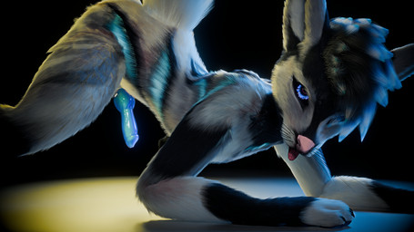 all_fours anthro bedroom_eyes genitals knot knotted_penis male narrowed_eyes penis posing_for_the_viewer seductive solo enderowy flickfluff canid canine mammal rexouium 16:9 3d_(artwork) 4k absurd_res digital_media_(artwork) hi_res widescreen