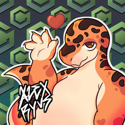 4_fingers ambiguous_anthro ambiguous_gender anthro countershading fingers front_view head_markings heart_symbol markings mouth_closed multicolored_body orange_body raised_hand solo tail tail_markings tan_body tan_countershading white_sclera xedyraus gamecube nintendo gecko lizard reptile scalie 1:1 2025 digital_media_(artwork) english_description half-length_portrait portrait