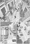 amazing_background anthro ball biped bottomwear car clothed clothing detailed_background dot_eyes group hoodie open_mouth outside pants plant scenery_porn simple_eyes sitting topwear tree vehicle walking ryo_yambe avian bird mammal mouse murid murine rodent 2024 detailed greyscale hi_res monochrome