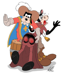 anthro bodily_fluids bottomwear bottomwear_down butt butt_slap clothed clothing corporal_punishment crying duo female male medieval medieval_clothing musketeer on_lap pants pants_down partially_clothed punishment reddened_butt slap spank_marks spank_marks_on_ass spanked_butt spanking tears billby13 disney clarabelle_cow goofy_(disney) bovid bovine canid canine canis cattle domestic_dog mammal hi_res