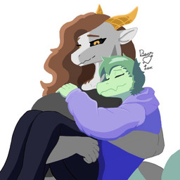 anthro anthro_on_anthro carrying_another clothed clothed_anthro clothed_female clothing female female/female hug interspecies romantic romantic_couple lexianarts cavemanon_studios i_wani_hug_that_gator olivia_halford baryonyx dinosaur hybrid prehistoric_species reptile saurischian scalie spinosaurid theropod 1:1 colored