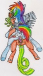 after_sex anklet blue_body blue_feathers blue_fur bodily_fluids citrus_squirt colored_cum cum cum_inside cutie_mark donvoltonus duo equid equine erection fan_character feathered_wings feathers female feral friendship_is_magic fur genital_fluids genitals hair hasbro herm herm/female horn intersex intersex/female jewelry male mammal multicolored_hair my_little_pony mythological_creature mythological_equine mythology open_mouth pegasus penetration penis piercing pussy rainbow_dash_(mlp) rainbow_hair red_eyes sex simple_background smile text tongue unicorn unusual_bodily_fluids unusual_cum unusual_genital_fluids vaginal vaginal_penetration white_background wings yellow_cum