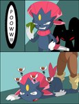 absurd_res duo female generation_4_pokemon hi_res humanoid lopunny money nintendo pokemon pokemon_(species) reimon revenge seeing_stars unconscious weavile