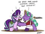 apron cape clothing cookie dialogue duo female food force_feeding forced horn male text bobthedalek friendship_is_magic hasbro my_little_pony mythology firelight_(mlp) starlight_glimmer_(mlp) equid equine mammal mythological_creature mythological_equine unicorn 2020 english_text hi_res daughter_(lore) father_(lore) father_and_child_(lore) father_and_daughter_(lore) parent_(lore) parent_and_child_(lore) parent_and_daughter_(lore)