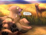 2023 4:3 age_difference angry backlash91 banzai_(the_lion_king) caught conditional_dnp cuddling daughter_(lore) dialogue disney english_text eyes_closed felid felidae female feral fur grassland group hi_res hyena lion male male/female mammal mother_(lore) mother_and_child_(lore) mother_and_daughter_(lore) nala_(the_lion_king) pantherine parent_(lore) parent_and_child_(lore) parent_and_daughter_(lore) pridelands profanity sarabi_(the_lion_king) sarafina_(the_lion_king) scared size_difference sleeping smile speech_bubble spotted_hyena story story_in_description tan_body tan_fur text the_lion_king trio young young_female young_feral younger_female