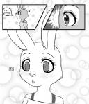 anthro clothed clothing comic dialogue disney english_text female fur hi_res judy_hopps lagomorph leporid mammal nacchan96 rabbit solo text zootopia