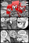 2021 anthro bodily_fluids borba bovid canid canine caprine clothed clothing comic dawn_bellwether dialogue disney duo english_text female fox fully_clothed group horn judy_hopps lagomorph larger_male leporid low-angle_view male mammal nazi nazi_salute nick_wilde rabbit red_fox sheep size_difference smaller_female speech_bubble sweat sweatdrop text true_fox zootopia