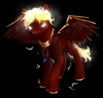 brown_body cutie_mark empty_eyes feather_hair feathered_wings feathers glowing glowing_eyes glowing_hair glowing_tail hair male pseudo_hair quadruped solo tail tail_feathers white_eyes wings enigmatia hasbro my_little_pony mythology dream_weaver_(mlp) fan_character equid equine mammal mythological_creature mythological_equine pegasus 2012