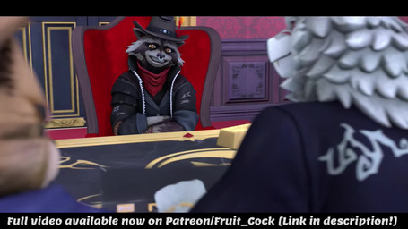anthro asian_clothing bottomwear brown_body brown_eyes brown_fur caught chair clothing cowboy_hat damaged_clothing dialogue ear_piercing ear_ring east_asian_clothing facial_piercing fluffy fluffy_tail fur furniture getting_up gold_bar grey_body grey_fur group hat hat_feather headgear headwear holding_arm imminent_sex insult insulting_another jacket japanese_clothing kimono loose_feather male male/male money music no_pupils nose_piercing nose_ring on_chair pants piercing red_eyes red_scarf ring_piercing scar scared scared_eyes scarf sharp_teeth sitting sitting_on_chair sound_effects stealing suitcase surprised table tail teeth topwear trio walking walking_away white_body white_eyes white_fur fruit-cake epic_games fortnite clyde_(fortnite) fletcher_kane hajime_(fortnite) rufus_(fortnite) canid canine canis mammal procyonid raccoon raccoon_dog rodent tanuki wolf 16:9 3d_(artwork) 3d_animation animated background_music censored digital_media_(artwork) hi_res high_framerate short_playtime sound source_filmmaker_(artwork) video voice_acted widescreen