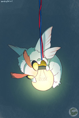 ambiguous_gender antennae_(anatomy) black_sclera feral fur insect_wings light_bulb neck_tuft red_antennae simple_background solo toony tuft white_body white_fur wings yellow_eyes mochiri lightbulb_moth_(mochiri) arthropod insect lepidopteran moth hi_res