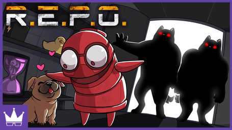 4_fingers 4_toes ambiguous_feral ambiguous_gender anthro battery black_body black_nose black_tail border brown_body brown_fur doorway empty_eyes eyes_closed featureless_limbs feet feral fingers floppy_ears fur fusion group happy headpat heart_symbol hourglass_(object) inside light logo looking_at_another love machine male male_humanoid metallic_body motion_lines muscular muscular_anthro muscular_male ominous open_mouth paws purple_border quadruped red_body red_eyes red_sclera red_tongue rubber_duck shelf sitting sitting_on_ground size_difference smaller_ambiguous smaller_feral standing tail text title toes tongue wall_(structure) youtube_thumbnail gaelfox r.e.p.o. real_world ray_narvaez_jr. semibot_(r.e.p.o.) canid canine canis domestic_dog humanoid mammal molosser pug robot robot_humanoid shiba_inu small_molosser spitz toy_dog 16:9 2025 colored digital_drawing_(artwork) digital_media_(artwork) english_description english_text hi_res lighting shaded widescreen