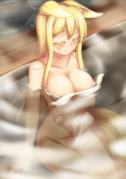 bath bathing big_breasts blonde_hair blush breasts casual_nudity curvy_figure eyes_closed female hair nude smile solo voluptuous water wet playjoe2005 animal_humanoid canid canid_humanoid canine canine_humanoid fox fox_humanoid humanoid mammal mammal_humanoid hi_res