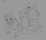 anthro anthro_penetrated bald balls_deep beard duo erection facial_hair female female_on_human female_penetrated genitals grey_background human_on_anthro human_penetrating human_penetrating_anthro interspecies leg_grab legs_up male male/female male_on_anthro male_penetrating male_penetrating_female penetration penile penile_penetration penis_in_pussy pussy sex simple_background spread_legs spreading vaginal vaginal_penetration upov microsoft the_elder_scrolls cole_mclean klandagi felid human khajiit mammal animated monochrome short_playtime