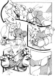 2004 3_fingers 3_toes anthro arm_tuft armwear bandai_namco base_three_layout bed biped black_and_white black_sclera blockage_(layout) borderless_panel breasts bridal_gauntlets butt canid canine chest_tuft claws clothed clothing comic digimon digimon_(species) digital_media_(artwork) digitigrade eyes_closed feet female finger_claws fingers fishnet_clothing fishnet_legwear five_frame_image fur furniture garter_straps genitals horizontal_blockage legwear lingerie mammal markings monochrome navel outside_panel overlay_layer pussy renamon renamon_fantasy_self_indulgence sawblade_(artist) shoulder_tuft side_boob sitting skimpy solo spread_legs spreading stockings striptease tail three_row_layout toes topless tuft undressing