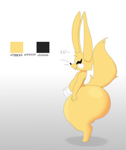 anthro big_butt butt fur grey_background height huge_butt huge_thighs male nude nude_male pubes simple_background smile solo thick_thighs whiskers yellow_body yellow_fur ic0nmon third-party_edit icon_(ic0nmon) canid canine fox mammal digital_media_(artwork) hi_res model_sheet