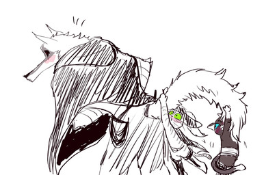 anthro bisexual blue_eyes blush clothed clothing female fluffy green_eyes group hanging_by_arms interspecies male male/female male/male mmf polyamory red_eyes size_difference standing tail tail_grab trio ultimatellurker dreamworks puss_in_boots_(franchise) death_(puss_in_boots) kitty_softpaws puss_in_boots_(dreamworks) canid canine canis domestic_cat felid feline felis mammal tabby_cat wolf hi_res