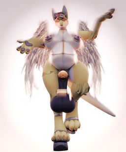 anthro ball_stretcher balls big_balls big_breasts breasts chastity_cage chastity_device eyewear feathered_wings feathers flat_chastity_cage genitals gold_(metal) gold_chastity_cage gold_chastity_device gynomorph huge_balls huge_breasts intersex nipple_piercing nipples piercing pregnant pregnant_gynomorph pregnant_intersex solo sunglasses wings haolde ghostlyshark_(modeler) isara mamagen 3d_(artwork) absurd_res blender_(artwork) blender_cycles_(artwork) digital_media_(artwork) hi_res