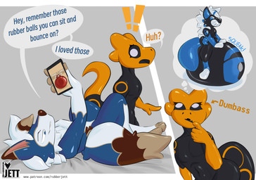 bdsm bondage bound bulge chastity_bulge chastity_device clothing drone humor joke latex latex_clothing latex_skinsuit lock_bulge lock_symbol null null_bulge perma permanent skinsuit text tight_clothing rubberjett nintendo pokemon rain_world videocult jett_(rubberjett) generation_7_pokemon lizard lizard_(rain_world) lycanroc midnight_lycanroc pokemon_(species) reptile scalie shiny_pokemon english_text hi_res