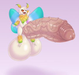 anthro balls big_balls big_penis chest_tuft erection genitals hand_behind_head huge_balls huge_penis hyper hyper_balls hyper_genitalia hyper_penis looking_at_viewer male nude one_eye_closed penis red_eyes small_but_hung solo standing_on_balls tuft vein veiny_penis white_body wings young young_anthro senos spectra_(mangomoo) arthropod insect lepidopteran moth 2018 digital_media_(artwork) hi_res