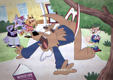 allcaps aloha_shirt alternative_fashion anthro backpack barefoot black_clothing black_footwear black_nose black_shirt black_shoes black_tank_top black_topwear blue_clothing blue_footwear blue_hoodie blue_shoes blue_topwear book bottomwear braces branch briefs brown_body brown_clothing brown_footwear brown_fur brown_nose brown_shoes buckteeth building clothed clothing colored_seam_briefs colored_seam_underwear door eyebrows eyewear feet footwear fully_clothed fur gesture glasses green_leaves grey_bottomwear grey_clothing grey_pants group hair hand_gesture hanging_wedgie holes_in_underwear hoodie humiliation khaki_shorts laugh male nerd open_mouth open_smile outside pants pantsless pantsless_male pattern_clothing pattern_shirt pattern_t-shirt pattern_topwear pink_hair pink_nose plant pointing punk red_button_down_shirt red_clothing red_eyewear red_footwear red_glasses red_hawaiian_shirt red_seam_briefs red_seam_underwear red_shirt red_shoelaces red_shoes red_t-shirt red_topwear red_waistband screaming shirt shoes smile sneakers socks striped_clothing striped_shirt striped_t-shirt striped_topwear stripes t-shirt tan_body tan_fur tank_top teeth teeth_showing text thick_eyebrows tongue tongue_out tongue_showing toony topwear torn_briefs tree underwear wearing_backpack wedgie white_clothing white_footwear white_shirt white_shoes white_sneakers white_socks white_t-shirt white_text white_topwear window agitongu agitoryuusaki ziggy_(otterdownunder) mammal mustelid otter rodent sciurid tree_squirrel english_text hi_res subtitled translation_request