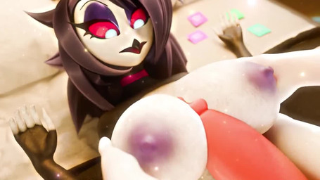 animal_genitalia animal_penis anthro areola beak bed big_breasts big_knot big_penis black_hair breast_play breasts canine_genitalia canine_penis choker condom duo erection eyeshadow faceless_anthro faceless_character faceless_male female fingerless_(marking) fingerless_gloves_(marking) furniture genitals gloves_(marking) hair hand_on_another's_breast hand_on_breast jewelry knot knotted_penis long_hair looking_at_genitalia looking_at_penis lying lying_on_bed makeup male male/female markings necklace nipples non-mammal_breasts non-mammal_nipples on_bed open_mouth particles penis penis_tip purple_areola purple_eyeshadow purple_nipples red_choker red_jewelry red_necklace red_penis red_sclera sex sexual_barrier_device thick_penis titfuck unused_condom white_eyes wrapped_condom mrs_dexie samzan_(modeler) hellaverse helluva_boss octavia_(helluva_boss) avian bird canid canine demon mammal owl 2026 3d_(artwork) 3d_animation animated digital_media_(artwork) short_playtime video