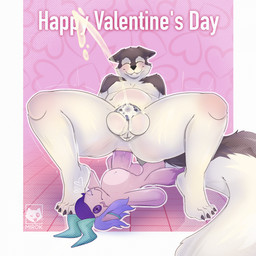 anal anal_penetration anthro balls big_balls bodily_fluids chastity_cage chastity_cage_only chastity_device chastity_device_only cum cum_drip cum_while_chaste cumshot dialogue dildo dildo_in_ass dildo_insertion dildo_sitting dripping ejaculation flat_chastity_cage genital_fluids genitals holidays licking lube male nude object_in_ass oral penetration penile penis penis_lick plushie plushophilia sex sex_toy sex_toy_in_ass sex_toy_insertion solo speech_bubble sweat sweatdrop sweaty_balls sweaty_genitalia text tongue wearing_chastity_cage wearing_chastity_device wide_hips mirok valentine's_day 1:1 english_text hi_res