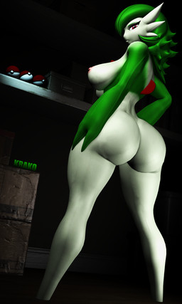 big_butt breasts butt curvy_figure eye_contact female green_body green_hair hair hand_on_hip larger_female long_hair looking_at_another looking_at_viewer looking_back looking_back_at_viewer nipples nude nude_female nude_humanoid pokeball pose posing_for_picture posing_nude red_eyes size_difference thick_thighs voluptuous voluptuous_female voluptuous_humanoid white_body wide_hips krako warfaremachine_(modeler) nintendo pokemon warfare_gardevoir gardevoir generation_3_pokemon humanoid pokemon_(species) 3d_(artwork) absurd_res digital_media_(artwork) hi_res source_filmmaker_(artwork)