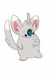 2018 absurd_res alien ambiguous_gender anthro black_eyes chest_tuft crossover dipstick_ears dipstick_tail disney experiment_(lilo_and_stitch) flat_colors fur generation_5_pokemon grey_body grey_fur head_tuft hi_res hybrid lilo_and_stitch markings minccino multicolored_ears multicolored_tail nintendo pokemon pokemon_(species) semi-anthro simple_background smile solo stamen_(lilo_and_stitch) standing tail tail_markings teal_nose tombola1993 tuft white_background