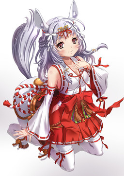 ahoge animal_ears bell blush braids breasts centaur chaki-yam cleavage clothed clothing detached_sleeves equine female hair horse_ears human japanese_clothing long_hair long_sleeves looking_at_viewer mammal monster monster_girl original plain_background red_eyes silver_hair simple_background smile solo taur white_background white_legwear wide_sleeves
Rating: Safe
Score: 1
User: AnacondaRifle
Date: March 11, 2014