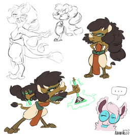 ambiguous_gender black_hair bottle bottomwear chibi clothed clothing container duo hair horn magic magic_user pants poison poofy_hair simple_background tail tail_tuft topless tuft white_background animancer mocha_(coonix) kobold scalie 2022 hi_res signature