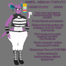 agender_pride_colors alternative_fashion anthro belt big_breasts breasts ear_piercing ear_ring female goth lgbt_pride lipstick makeup mascara mastectomy_scar neckwear pansexual piercing pride_colors purple_body ring_piercing scar solo text thick_thighs jospehvan nintendo pokemon angel_(jospehvan) generation_1_pokemon nidoking pokemon_(species) 1:1 english_text hi_res model_sheet agender_(lore) intersex_(lore)