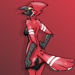 anthro beak breasts butt clothed clothing clothing_pull feathers female genitals looking_back nude open_beak open_mouth panties panties_down panties_only panty_pull partially_clothed simple_background smile solo standing tail tail_feathers topless underwear underwear_down underwear_only underwear_pull vulva ryofox630 rose_(ryofox630) avian bird 1:1 digital_media_(artwork) hi_res