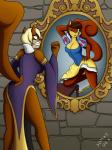 anthro breasts butt clothed clothing female fully_clothed lingerie magic_mirror magic_user solo thong underwear undressing witch drake-rex disney fairy_tales snow_white_and_the_seven_dwarfs amber_dagenheart grimhilde snow_white mammal rodent sciurid 3:4 hi_res