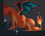 2015 3_toes against_surface against_wall ahegao anal anal_penetration anthro anthro_penetrating big_dom_small_sub black_body black_fur blue_body blue_fur blue_tail blush bodily_fluids braeburned breath butt canid canine charizard claws cum cum_drip cum_in_ass cum_inside cum_on_butt cum_on_ground curling_toes digital_media_(artwork) dominant dragon dripping drooling duo erection excessive_cum excessive_genital_fluids eyes_closed feet fire flaming_tail fucked_silly fur generation_1_pokemon generation_4_pokemon genital_fluids genitals hi_res hindpaw interspecies larger_male looking_pleasured lucario male male/male male_penetrated male_penetrating male_penetrating_male mammal membrane_(anatomy) membranous_wings moan motion_lines multicolored_body multicolored_fur mythological_creature mythological_scalie mythology nintendo nude open_mouth orange_body orange_scales orange_tail orgasm orgasm_face panting pawpads paws penetration penile penile_penetration penis penis_in_ass pink_pawpads pokemon pokemon_(species) saliva scales scalie sex side_view signature size_difference smaller_male smaller_penetrated soles tail tan_body tan_fur toe_claws toes tongue tongue_out wings