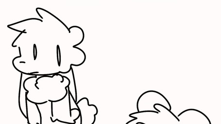 ambiguous_gender anthro duo simple_background smile smiling_at_viewer dastarman miles_(dastarman) lagomorph leporid mammal mouse murid murine rabbit rodent 16:9 animated monochrome short_playtime sound video widescreen