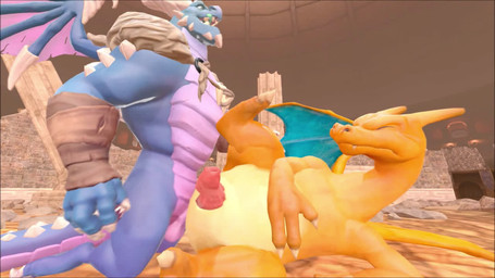 anal anal_penetration anthro anthro_penetrating balls blue_body blue_scales blue_skin claws dominant dominant_anthro dominant_male duo fangs from_front_position genitals green_eyes horn lying male male/male male_penetrated male_penetrating male_penetrating_male multiple_angles muscular muscular_anthro muscular_male on_side open_mouth penetration penis purple_body purple_skin scales sex sharp_teeth spikes spikes_(anatomy) submissive submissive_male tail teeth thrusting tongue underbite wings charzcavern activision mythology nintendo pokemon spyro_reignited_trilogy spyro_the_dragon bubba_(spyro) rescued_dragons_(spyro) charizard dragon generation_1_pokemon mythological_creature mythological_scalie pokemon_(species) reptile scalie 16:9 2019 3d_(artwork) 3d_animation animated digital_media_(artwork) huge_filesize long_playtime no_sound source_filmmaker_(artwork) webm widescreen