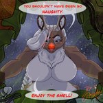 anthro antlers bra breasts clothing female first_person_view fluffy glowing holidays horn laundry smell smelly solo stink_fumes stink_lines text trapped underwear tekandprieda_(artist) christmas the_rune_tapper vixen_(tekandprieda) deer mammal new_world_deer reindeer 1:1 english_text hi_res