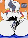 ahegao anthro anthrofied bodily_fluids breasts clitoris cum cum_inside female genital_fluids genitals looking_pleasured nipples pokemorph pussy solo trigoat nintendo pokemon generation_6_pokemon mega_absol mega_evolution pokemon_(species) 3:4 hi_res