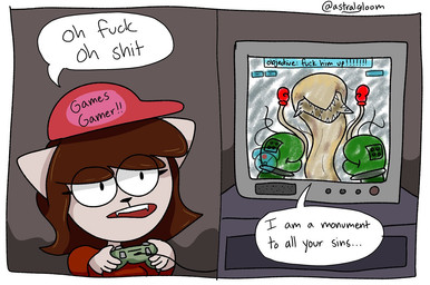 anthro boxing brown_hair controller female fur gaming hair humor solo sport tan_body tan_fur text astralgloom a_kitty_bobo_show halo_(series) microsoft xbox_game_studios maggie_(kitty_bobo) domestic_cat felid feline felis mammal 2021 english_text