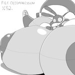 big_breasts breast_expansion breasts expansion female huge_breasts hyper hyper_breasts inflation machine nipples simple_background solo spiral_eyes tail text tongue tongue_out white_background sofmallow robot 1:1 2024 animated digital_drawing_(artwork) digital_media_(artwork) english_text monochrome short_playtime