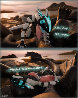 anthro anthro_on_feral anthro_penetrated armor bestiality black_body bodily_fluids breasts bulge cum cum_from_mouth cum_in_mouth cum_inside cum_on_penis cum_vomit detailed_background dialogue duo exposed_breasts female female_anthro feral first_person_view genital_fluids genitals glowing glowing_eyes hand_on_belly hand_on_bulge hand_on_penis holding_penis knot knotted_penis larger_male lying lying_on_another machine male male/female male_feral on_back oral oral_penetration orgasm paws penetration penis plate plate_armor sea sex size_difference smaller_female smaller_penetrated smug squinted_eyes sunset tail text tongue visor water dewith dreamworks european_mythology how_to_train_your_dragon mythology wi_(dewith) dragon fury_(httyd) mythological_creature mythological_scalie night_fury robot robot_anthro scalie synth_(vader-san) western_dragon 3d_(artwork) 4:5 absurd_res blender_(artwork) blender_cycles_(artwork) comic digital_media_(artwork) end_page english_text hi_res