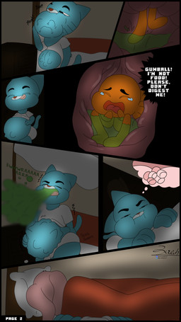 abdominal_bulge anthro aquarium belly big_belly black_eyes blue_body blue_fur bodily_fluids briefs burp_cloud candy clothing dessert dialogue eating female fish_bowl food fur group imminent_vore in_mouth internal male male/male marshmallow orange_body orange_scales pink_body pink_fur rumbling_stomach same_size_vore scales shirt sleeping sleepwalking stomach_acid t-shirt teeth text tighty_whities topwear trio underwear unwilling_prey vivarium vore water white_briefs white_clothing white_underwear x-ray_view young young_female young_male conditional_dnp zer0rebel4 cartoon_network the_amazing_world_of_gumball anais_watterson darwin_watterson gumball_watterson cyprinid cypriniform domestic_cat felid feline felis fish goldfish lagomorph leporid mammal marine rabbit 4k 9:16 absurd_res comic english_text hi_res adopted_(lore) adoptive_brother_(lore) adoptive_sibling_(lore) adoptive_sister_(lore) brother_(lore) sibling_(lore) sister_(lore)