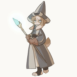 ambiguous_gender anthro belt black_clothing black_leggings black_legwear blue_eyes bottomwear brown_body brown_fur brown_hair circle_eyebrows clothing eyebrows feet floppy_ears fur gloves hair handwear hat headgear headwear holding_object holding_staff leggings legwear long_skirt looking_at_viewer lop_ears magic_staff magic_user messy_hair multicolored_body multicolored_fur multicolored_hair on_one_leg pattern_clothing puffy_sleeves pupils scut_tail short_tail skirt solo staff standing stirrup_legwear striped_clothing stripes sweater tail three-quarter_view toes topwear turtleneck white_body white_fur white_hair white_pupils wizard_hat tateoftot lagomorph leporid mammal rabbit 1:1 hi_res