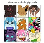 ambiguous_gender anthro blue_body brown_body brown_fur eyes_closed female feral food fur horn licking licking_lips male sandwich_(food) sandwich_in_mouth smile sparklefur text tongue tongue_out bloowolfy draw_your_mutuals_pfp_poorly nintendo pokemon canid canine charmander eevee eeveelution felid feline generation_1_pokemon generation_2_pokemon generation_3_pokemon generation_4_pokemon glaceon horned_humanoid humanoid mammal meowth pokemon_(species) sableye umbreon 2023 english_text hi_res icon